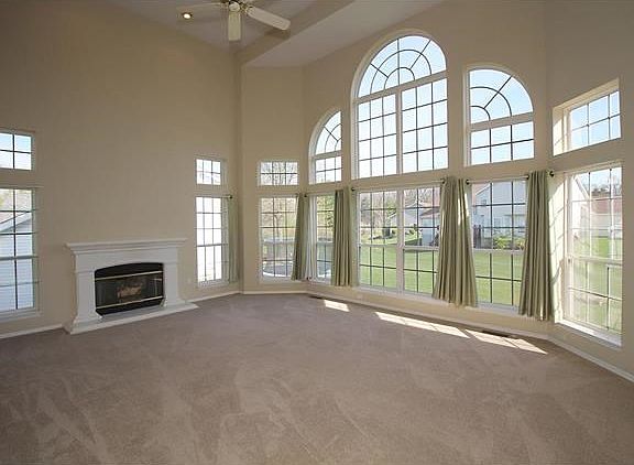 Awesome two story great room and gas fireplace.