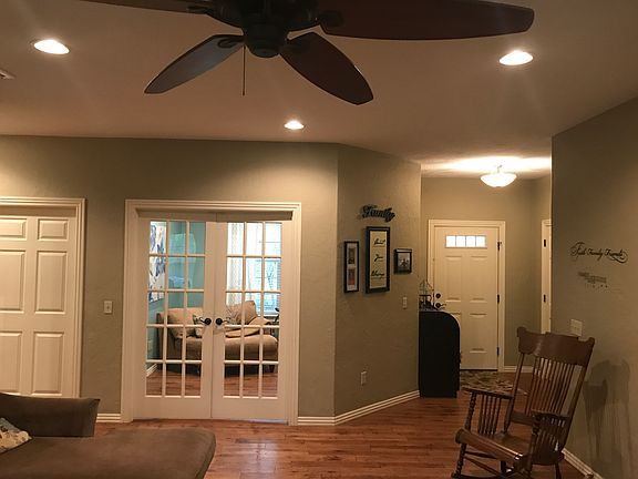 French doors into den/office