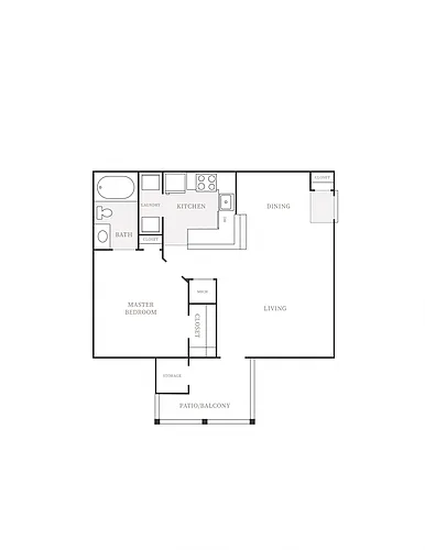 Floor plan 1 Bedroom 1 Bath