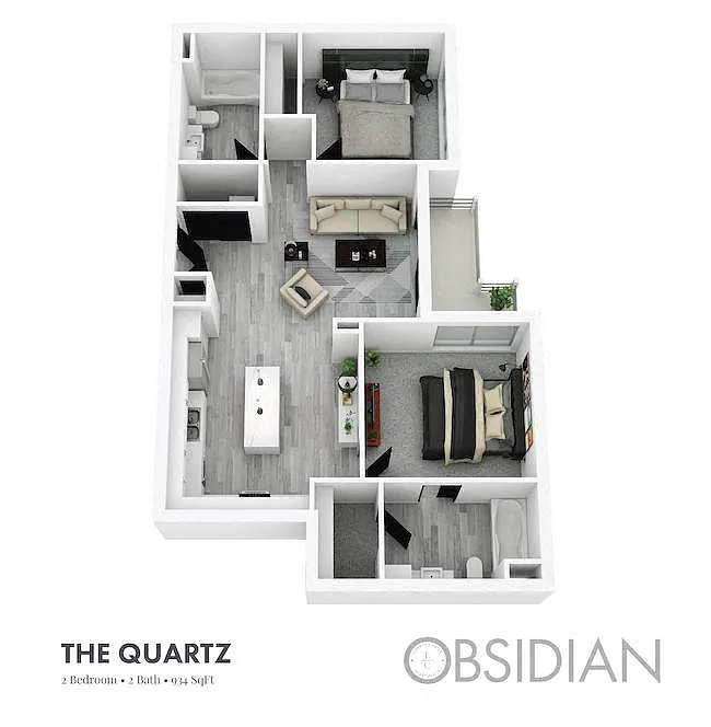 Floor plan OBSIDIAN - The Quartz