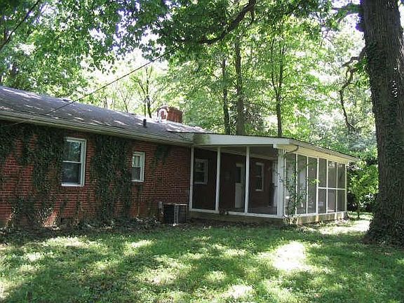 Back of house w/ screened-in porch