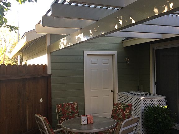 shaded patio