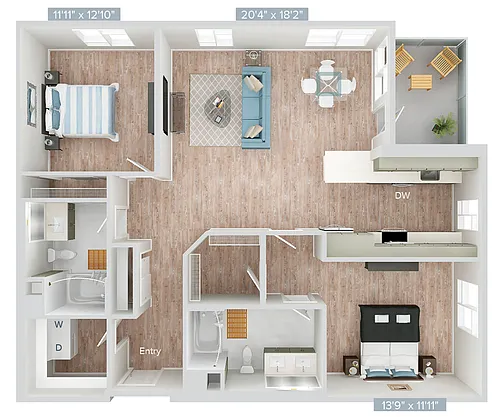 Floor plan B5U-B5S-1260