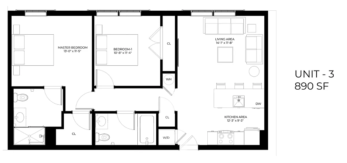 Floor plan The Ridgeview at 145