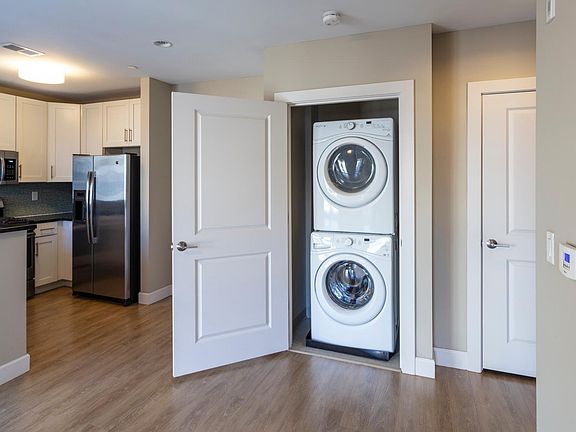 Each home is has in-unit stacked laundry