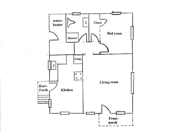 1649 House 1BR/1Bath - FLOOR PLAN