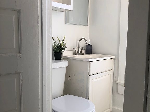 First floor half bathroom.