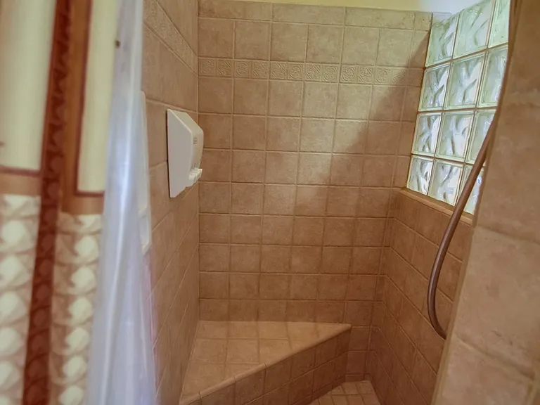 Shower in master bathroom on second floor