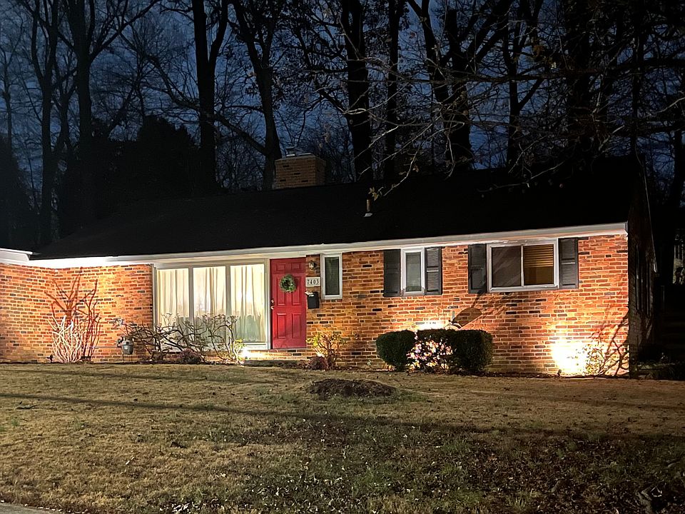 Here is a night view of the house from the road.