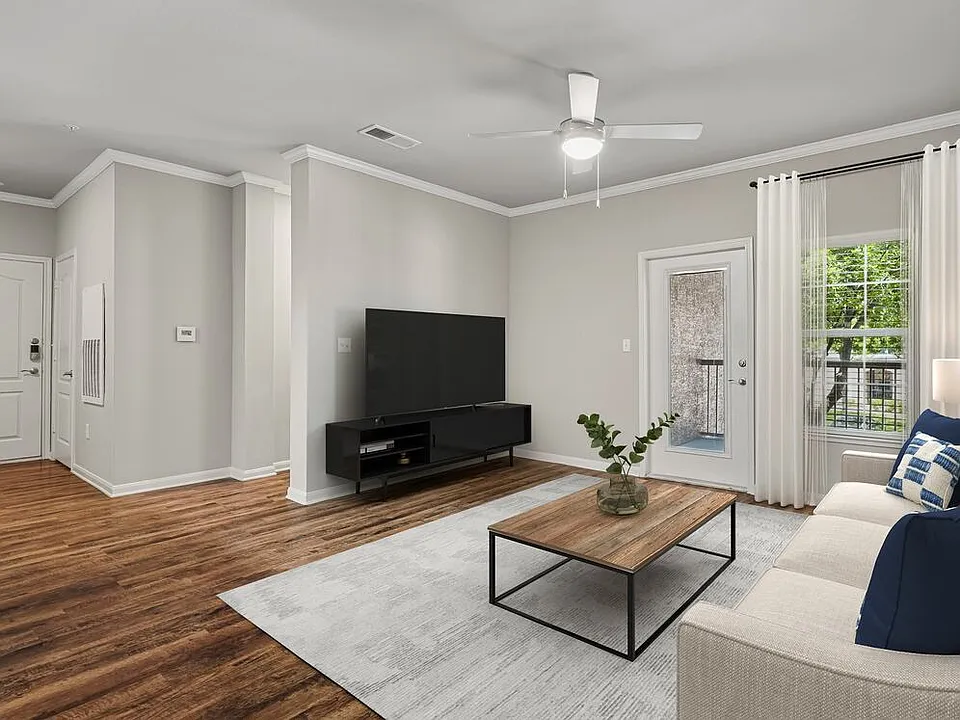 Living room with hard surface flooring