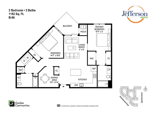 Floor plan B-06 Two Bedroom