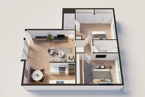 Floor plan 2 bed 2 bath
