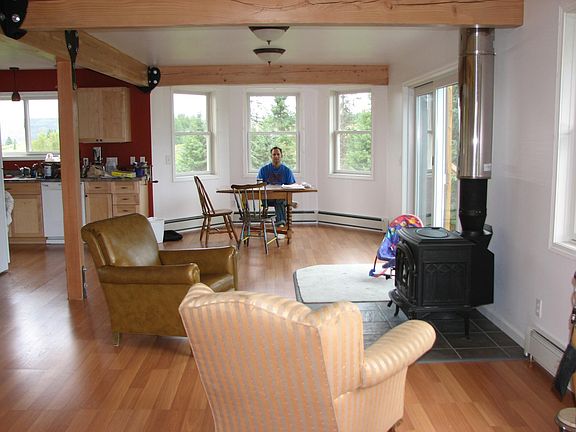 Living room and eating area