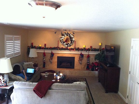 Family room with gas insert