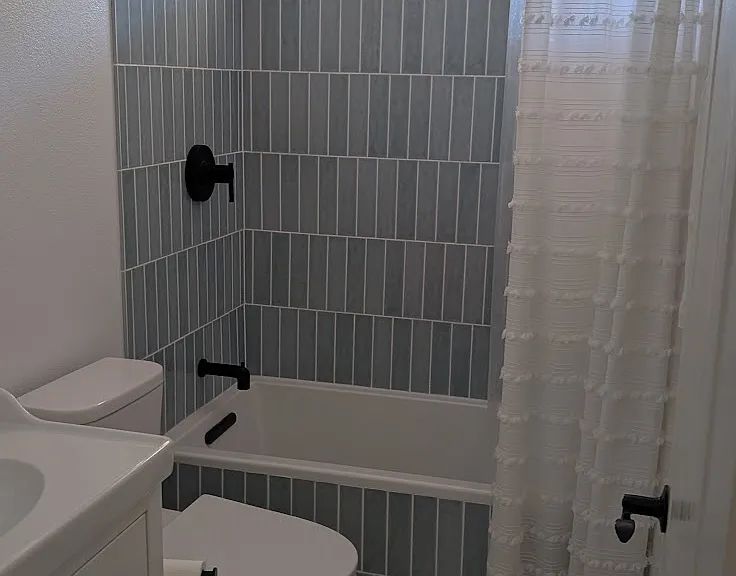 Bathroom has been updated