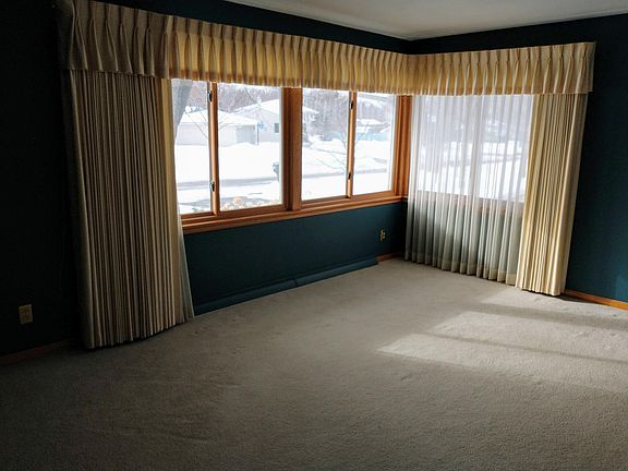 Living room view #3 - planning to update curtains to blinds