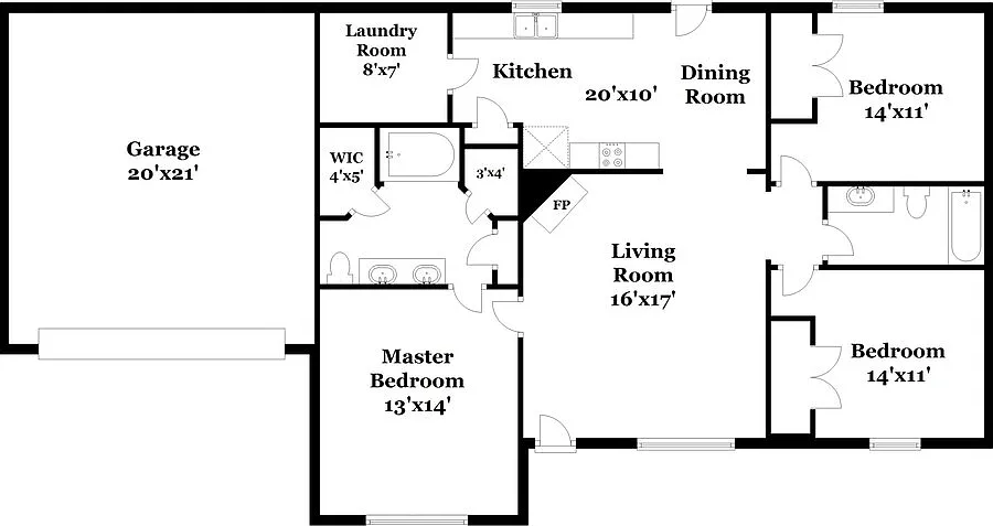 3 bed, 2.0 bath, 1302 sqft, $2,110 — Photo 2