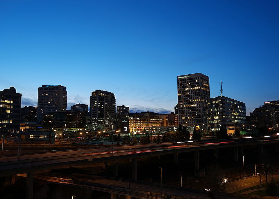 Night view from inside.