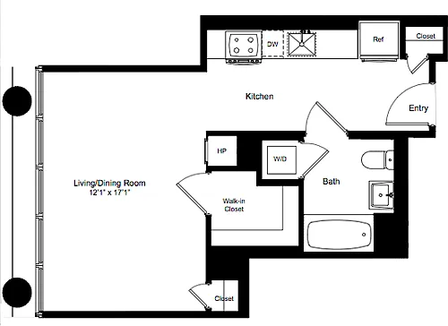Floor plan Studio J 13