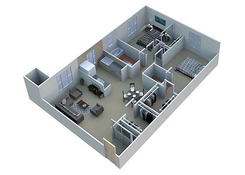 Floor plan 2 Bedroom 2A11