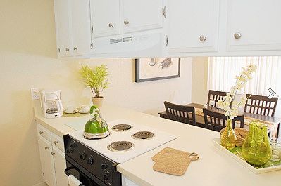 There is a pass-through from the kitchen to the dining room for informal dining.