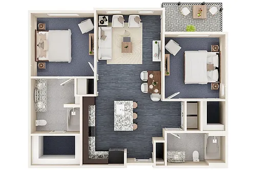 Floor plan MONARA 2 Bedroom