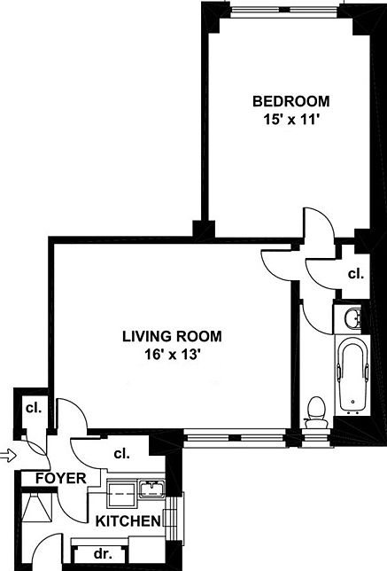 2nd image of 155 E 90th St #6C1