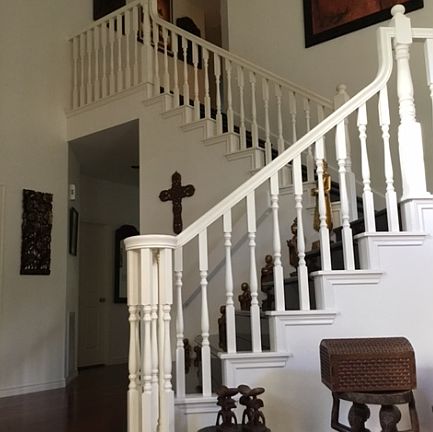 Stairs at entry to home 
