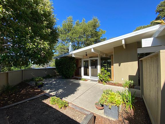 Raised vegetable bed in the foreground.