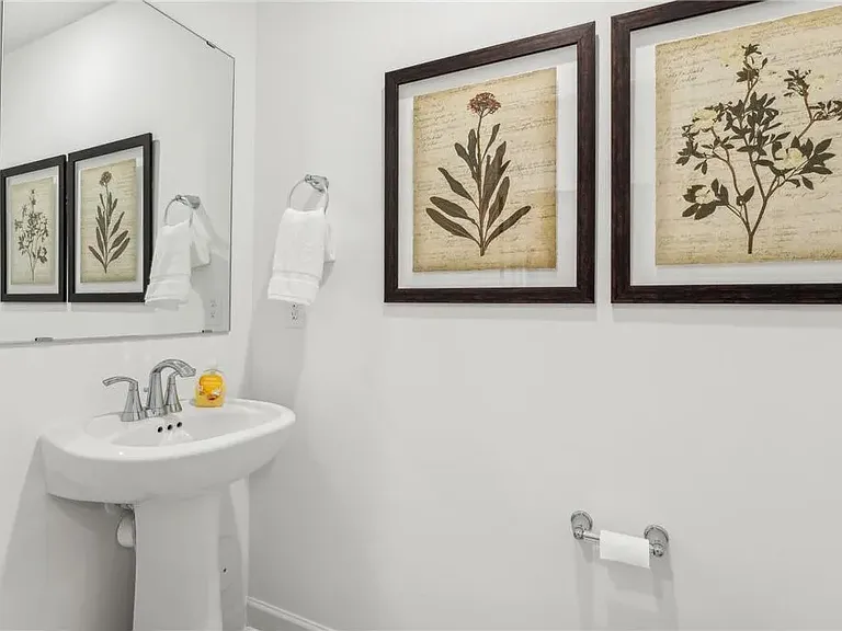 virtually staged half bath
