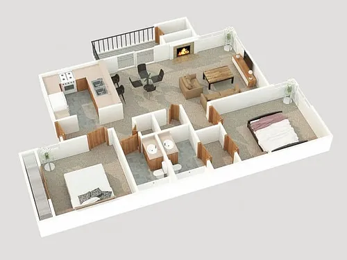Floor plan 2x2 Ground Floor