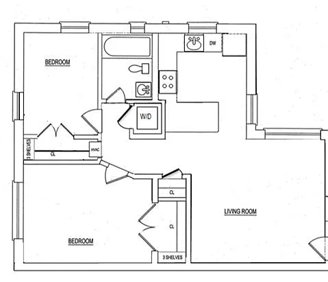 Floor plan Two Bedroom Medium
