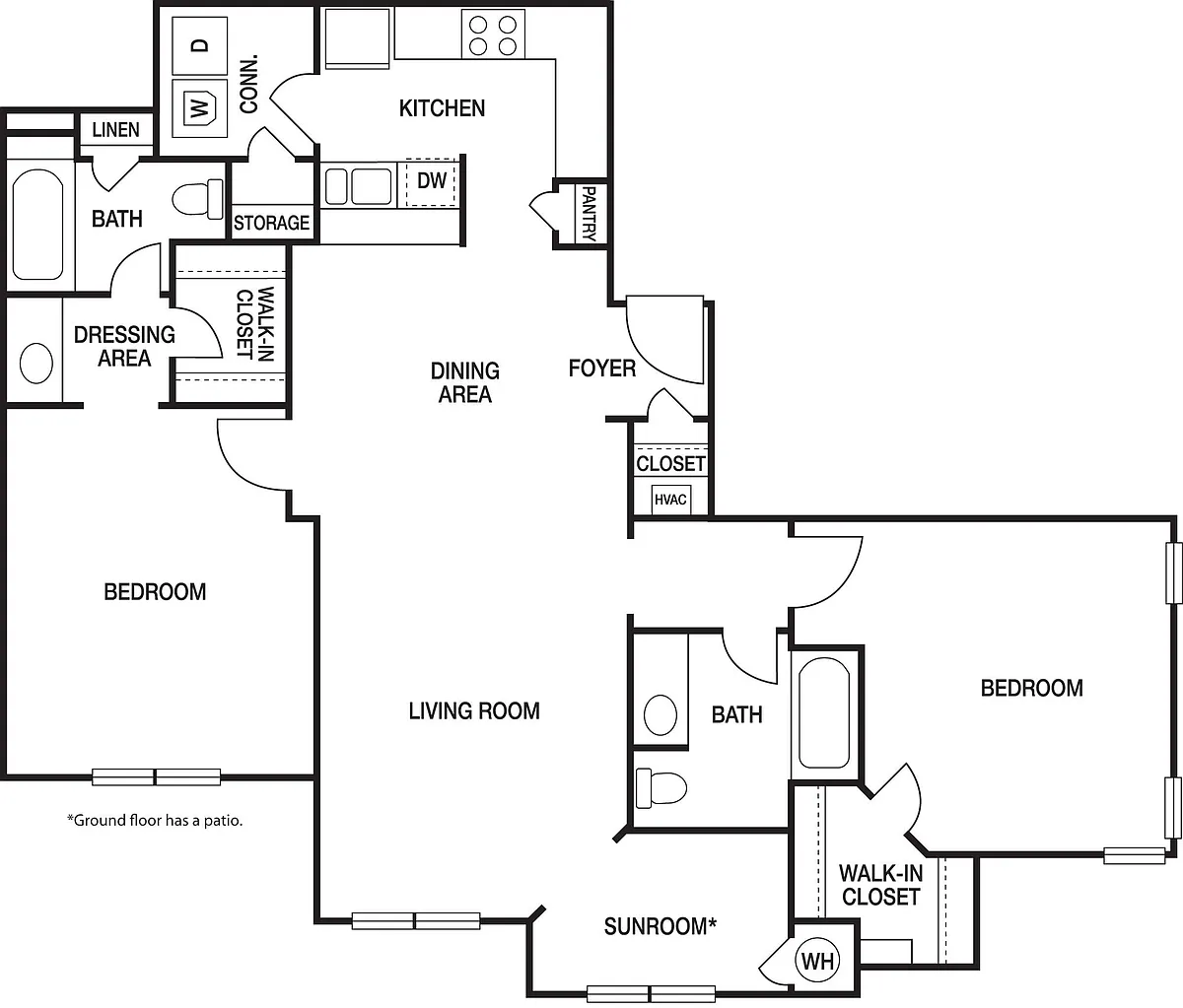 Floor plan 2x2B