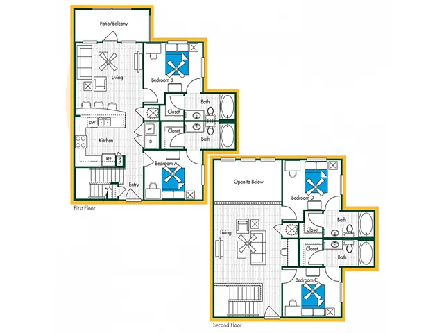 Floor plan 4BR/4BA - D2