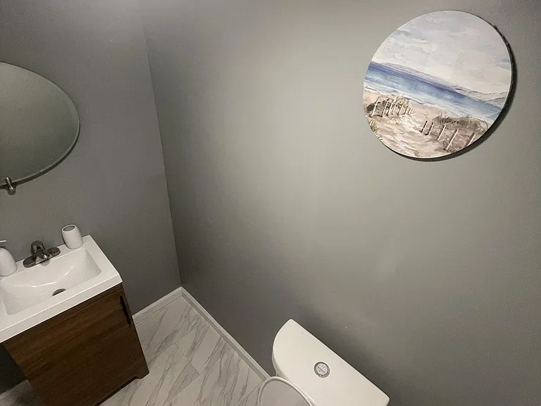 Half bathroom on first floor
