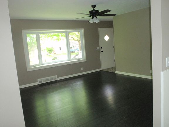 Living room with bay window