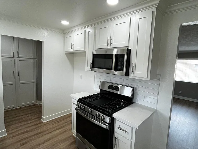 Stainless Steel Appliances (overhead microwave and stove)