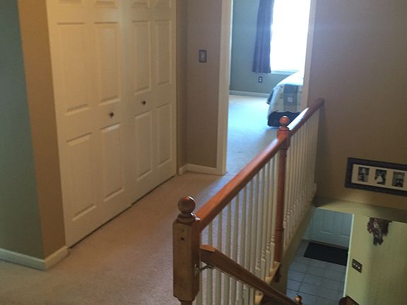 Upstairs hall with laundry