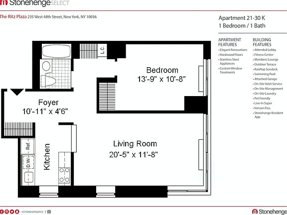 2nd image of 235 W 48th St APT 14L