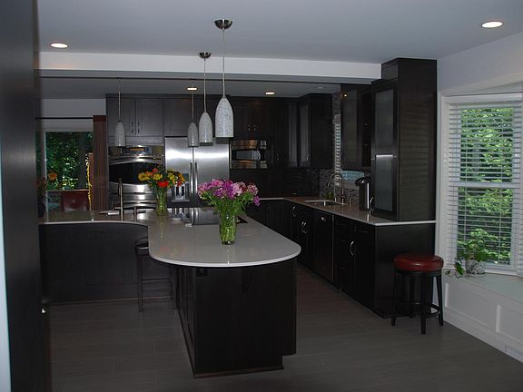 Large Modern Kitchen view from Dining Room