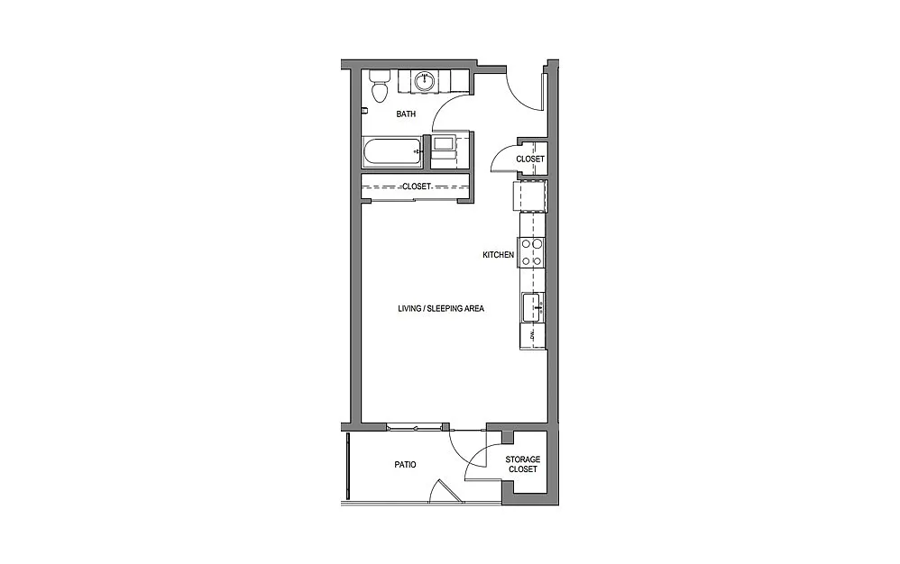 Floor plan Studio-MFTE-B2