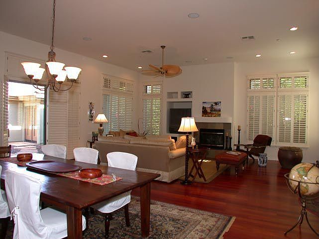 View of Dinning room and great room
