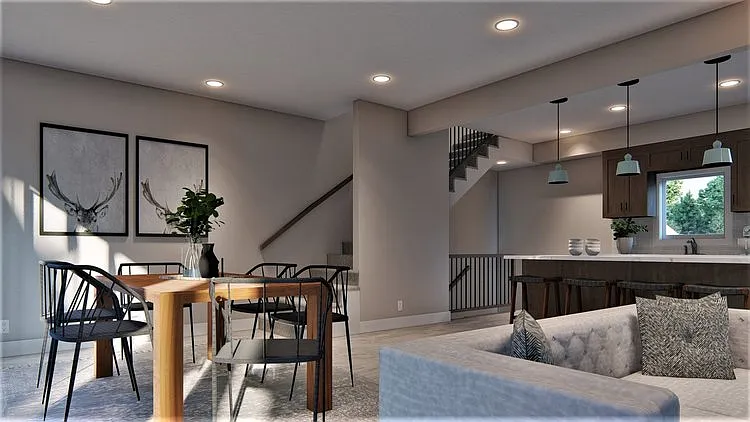 Dinning room rendering at Lyric Townhomes.