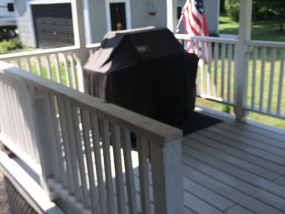 Covered deck grilling area