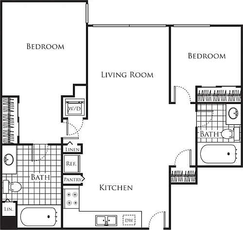 Floor plan 1 Bedroom FP 44