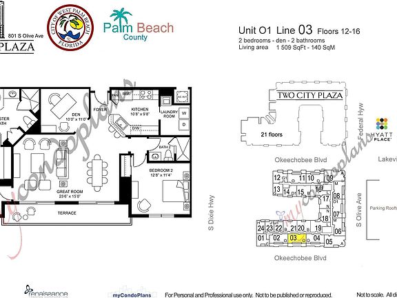 5th image of 801 S Olive Avenue #1603