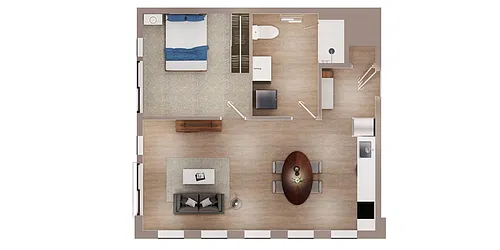 Floor plan 1 Bedroom Premium