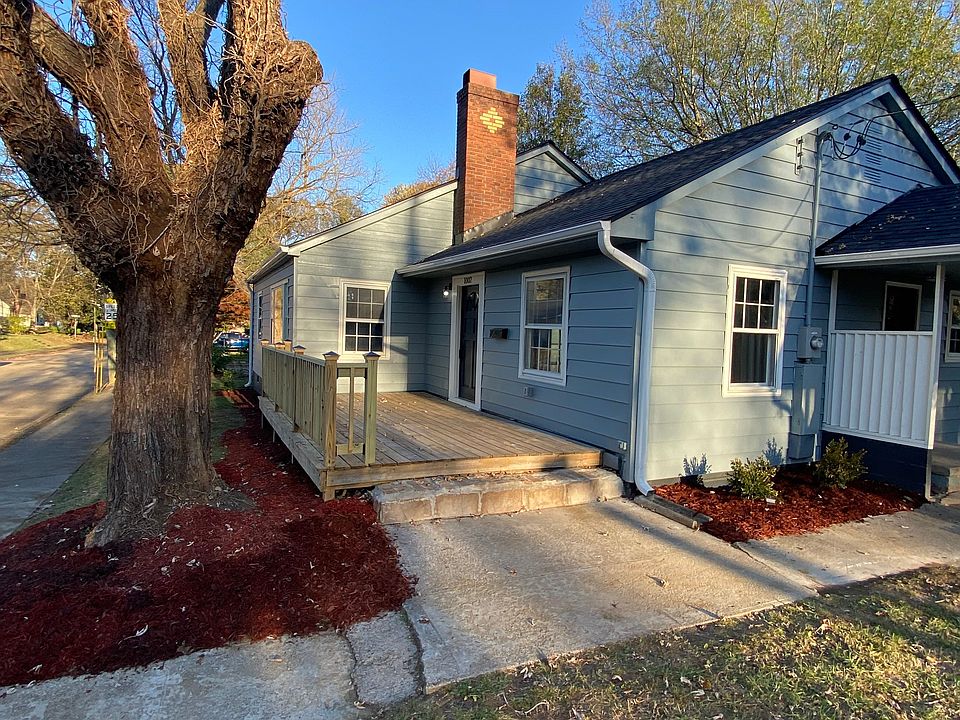 New porch and mulching around the home.