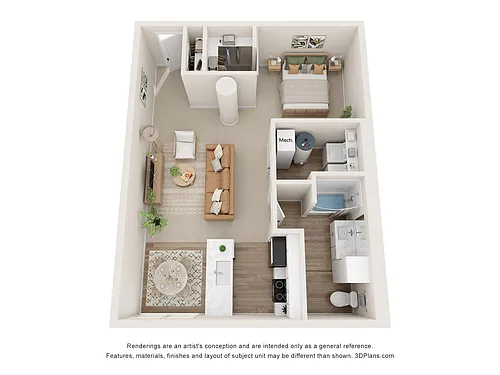 Floor plan West Seventh - Studio