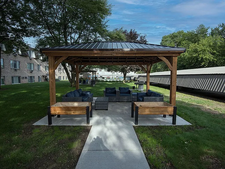 Shaded Outdoor Lounge Area